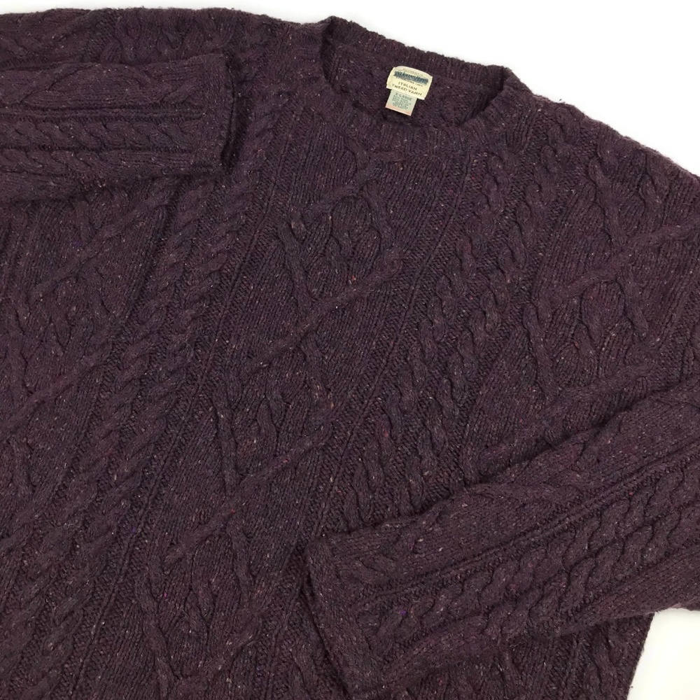 St. Johns Bay Fisherman Knit Flecked Sweater Sz XL
